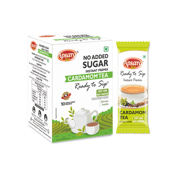 Apsara Tea Ready To Sip Unsweetened Cardamom Instant Premix